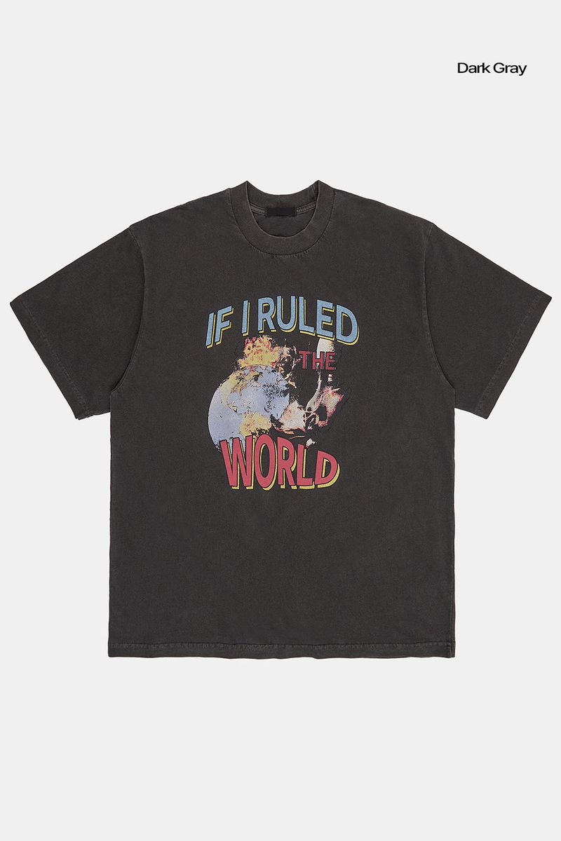 The world printing over t-shirt