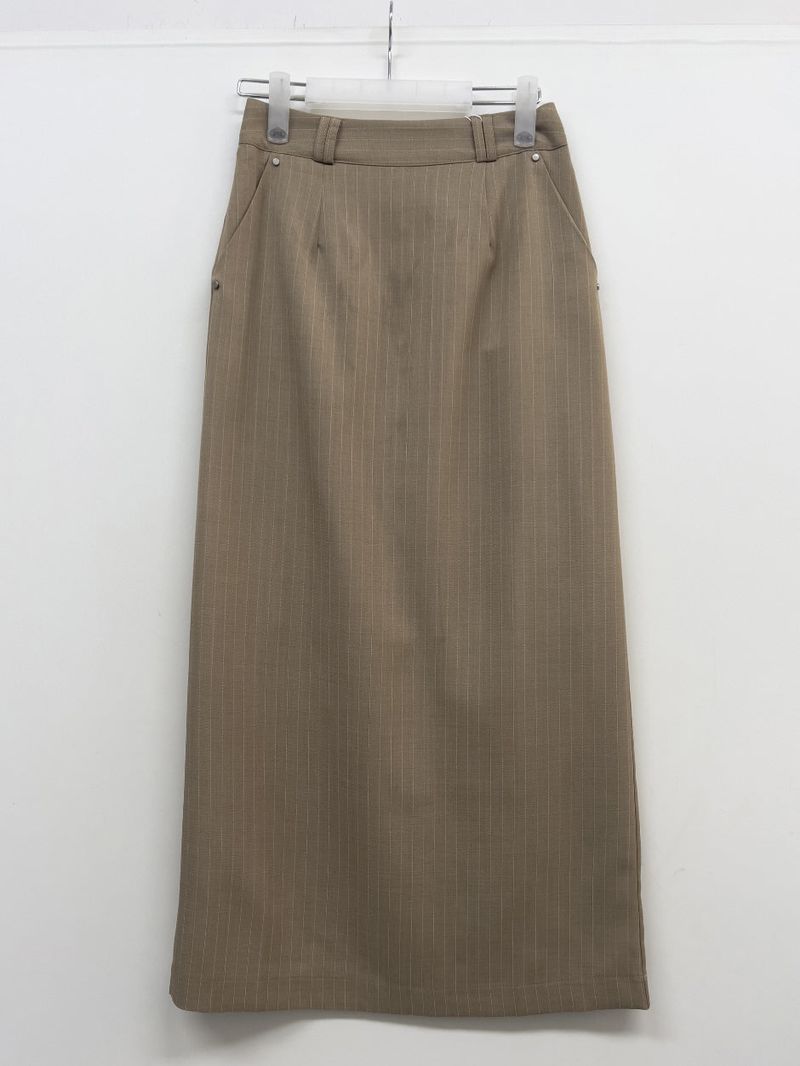 Rivet Stripe H-Line Skirt