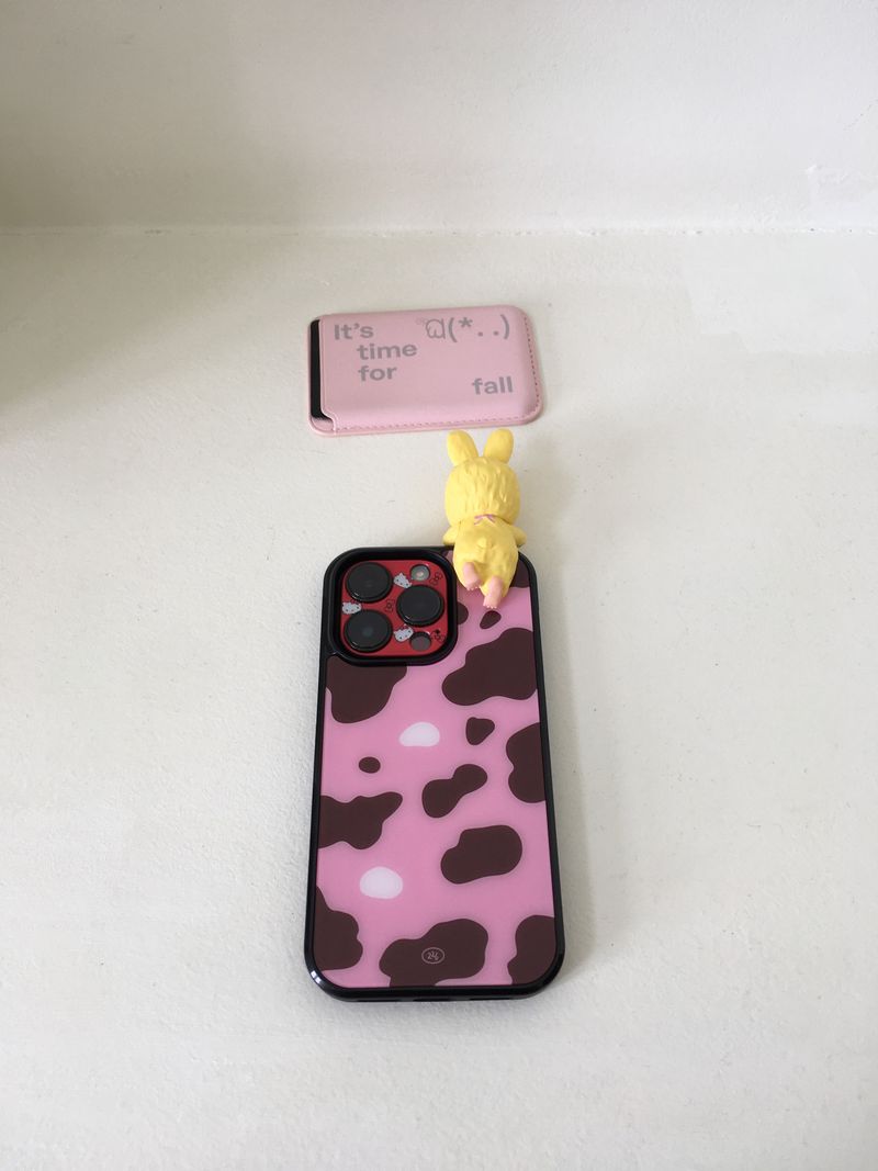 milk cow pattern epoxy phone case