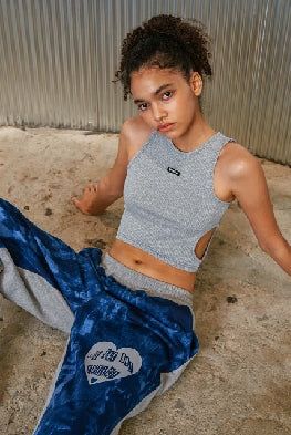 side hole sleeveless_gray