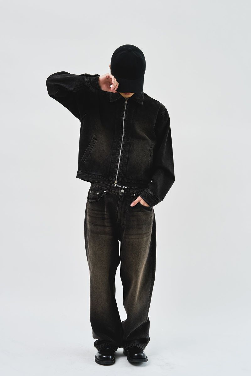Norten Washed Denim Jacket_Washed Black