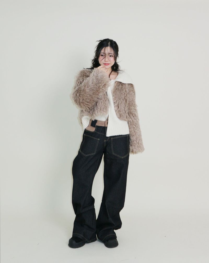 Angel Hairri Fur Bolero Short Jacket (Semi Cropped Jacket)