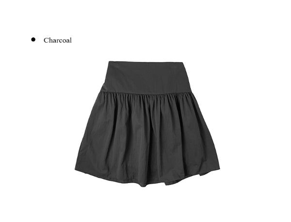 Kibo Flare Shirring Midi Skirt