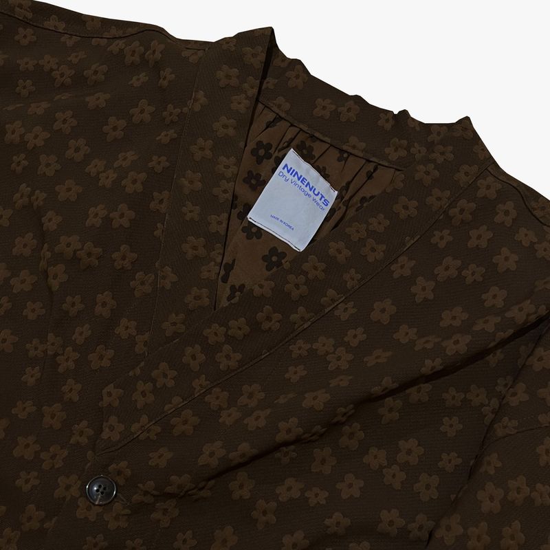 flower robe cardigan_brown