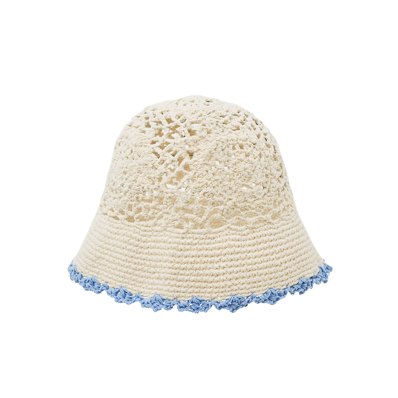 SunFlower Shell Crochet Hat (Ivory)