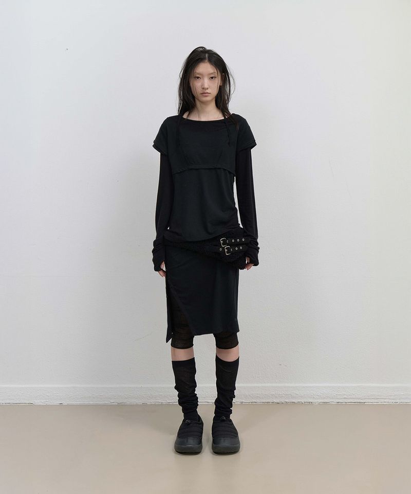 ojos（オホス）の「Halter Strap Long Sleeve / Black（Tops）」