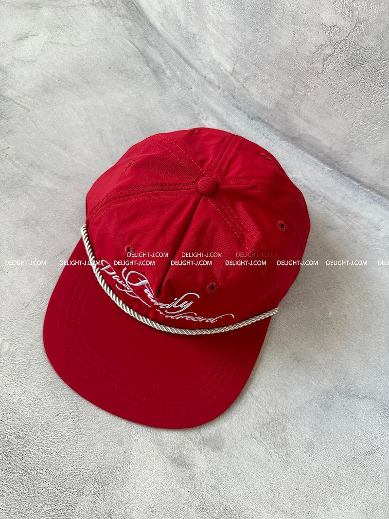 Red rope snapback ball cap