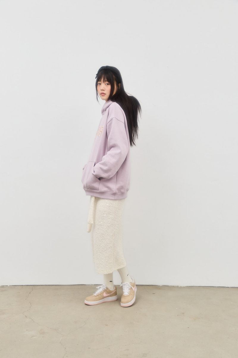 GLITTER SPANGLE KNIT SKIRT (CREAM)