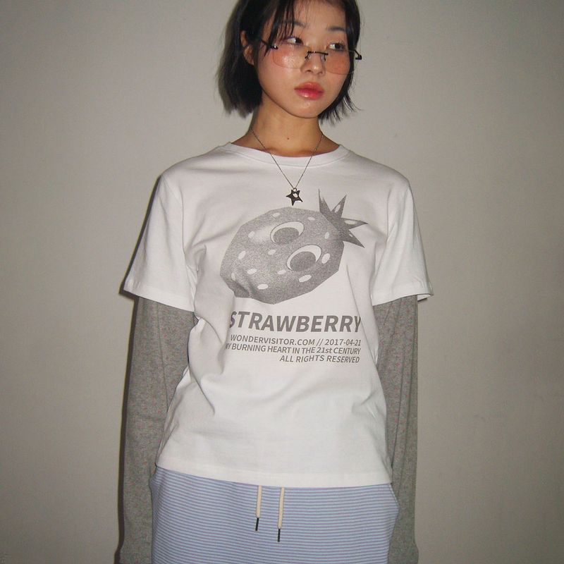 Ash Strawberry Layered LS-T  [3 color]