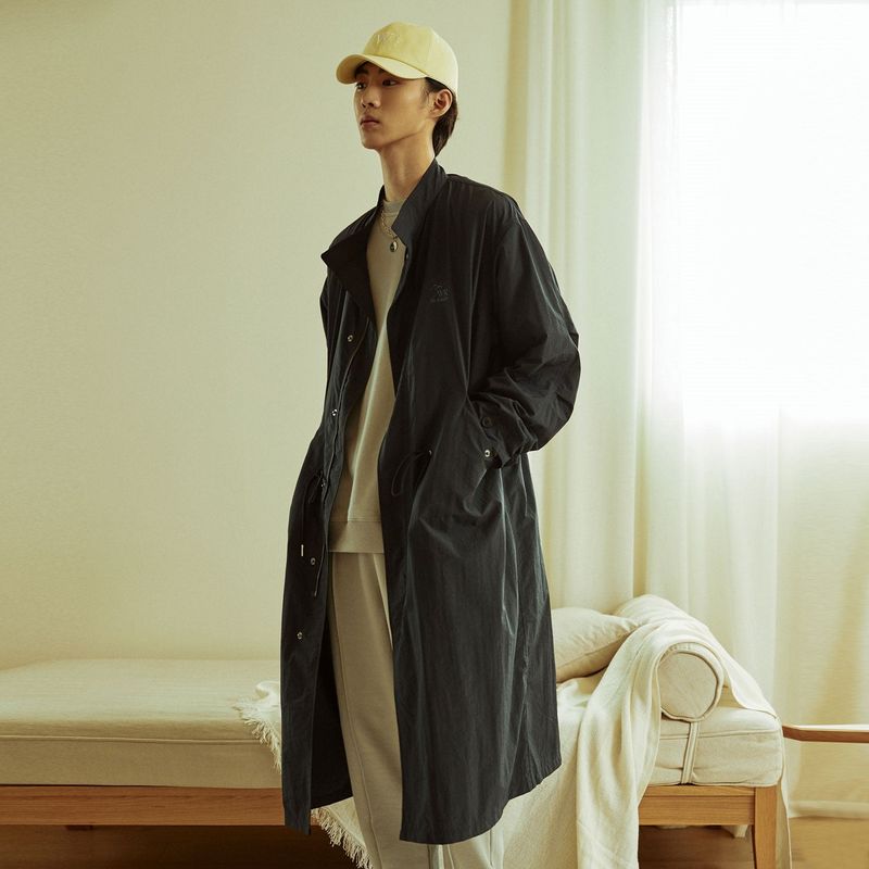 Hi Steady long fishtail jacket NAVY