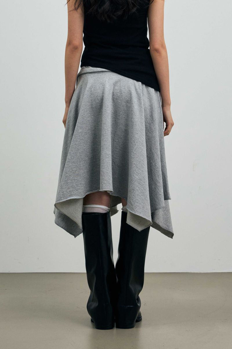 SILENT MIRAGE SWEAT SKIRT / MELANGE