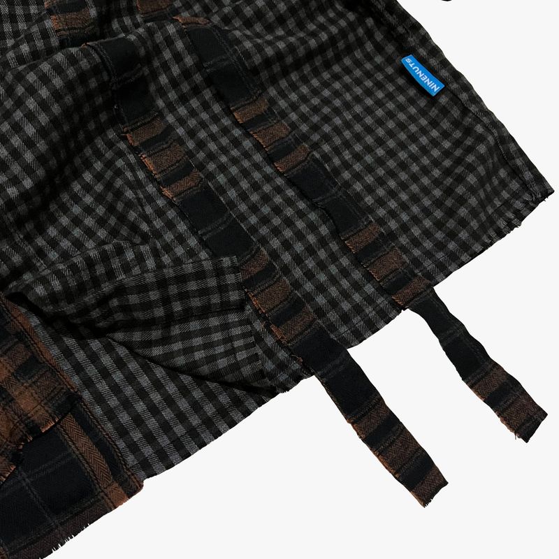 double check deconstructed shirt_brown