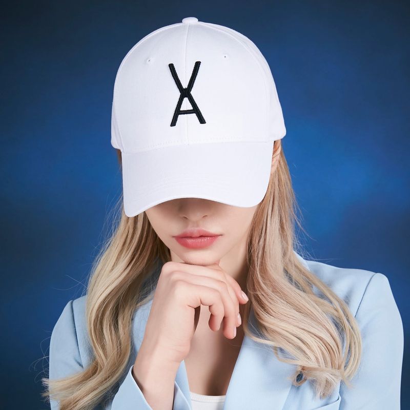 VA Big logo over fit buckle cap WHITE