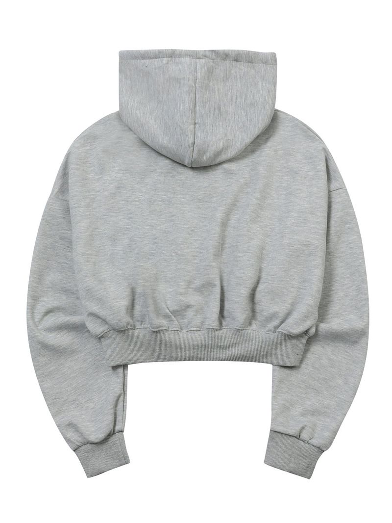 MUCENT DENVER 2-WAY CROP HOOD ZIP-UP WOMEN (Black, Gray)