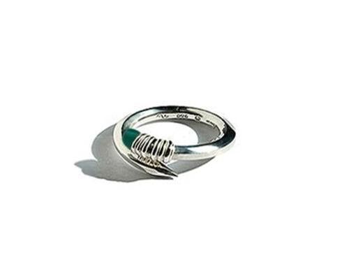 Linning Ring Silver green Onyx