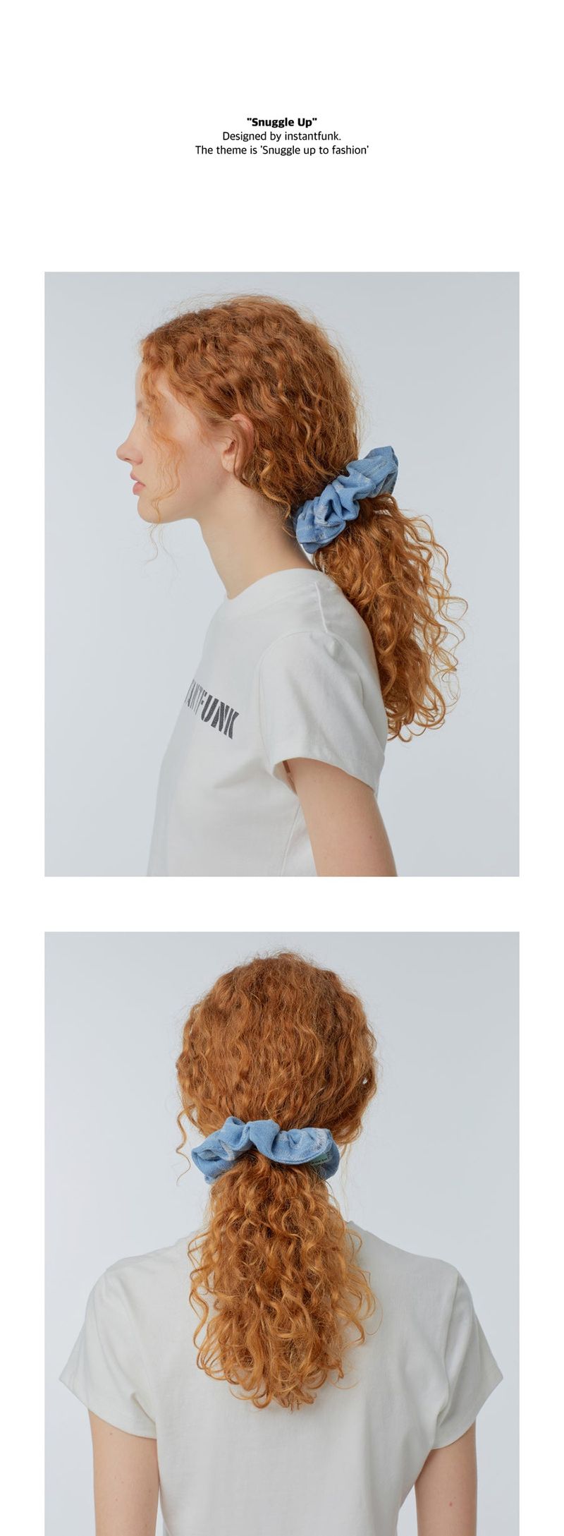 Denim hair scrunchie
