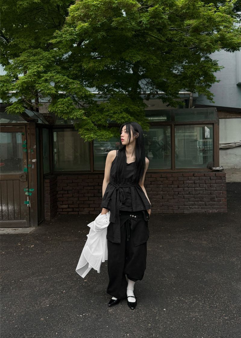 RIBBON STRAP BUSTIER TOP