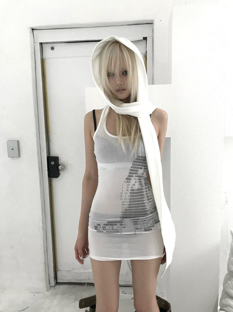GHOST HOOD SCARF(WHITE)