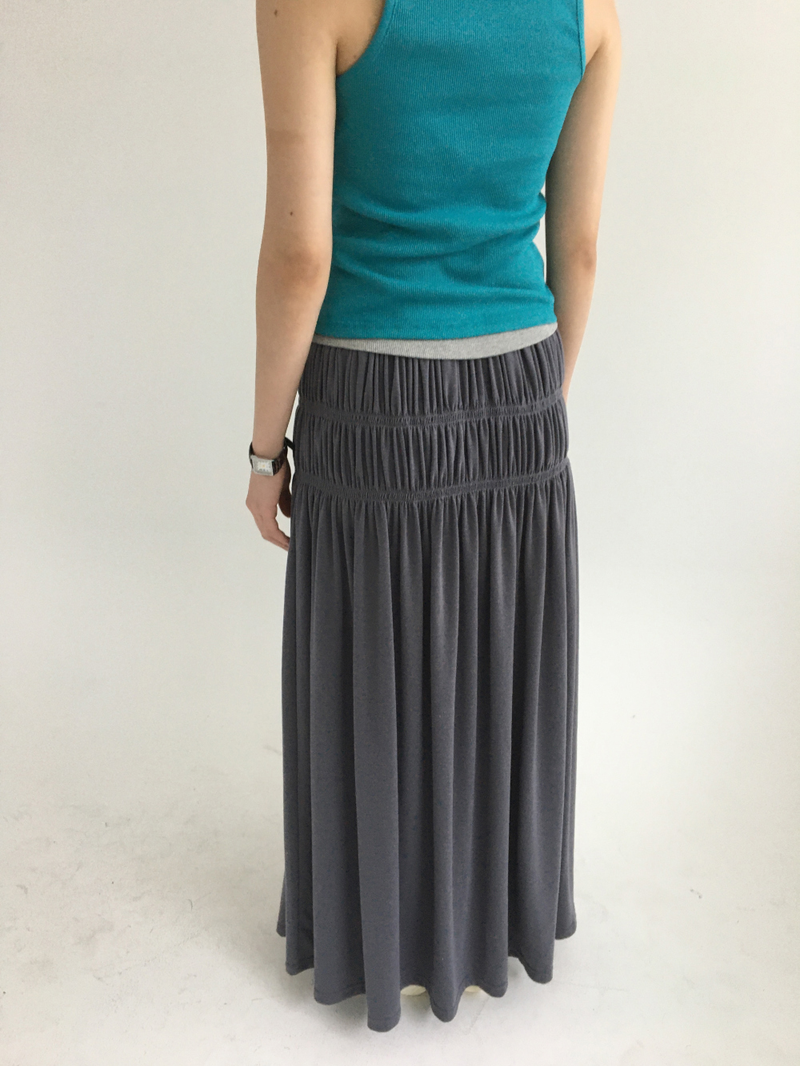 Sor Shirred Long Skirt (4color)
