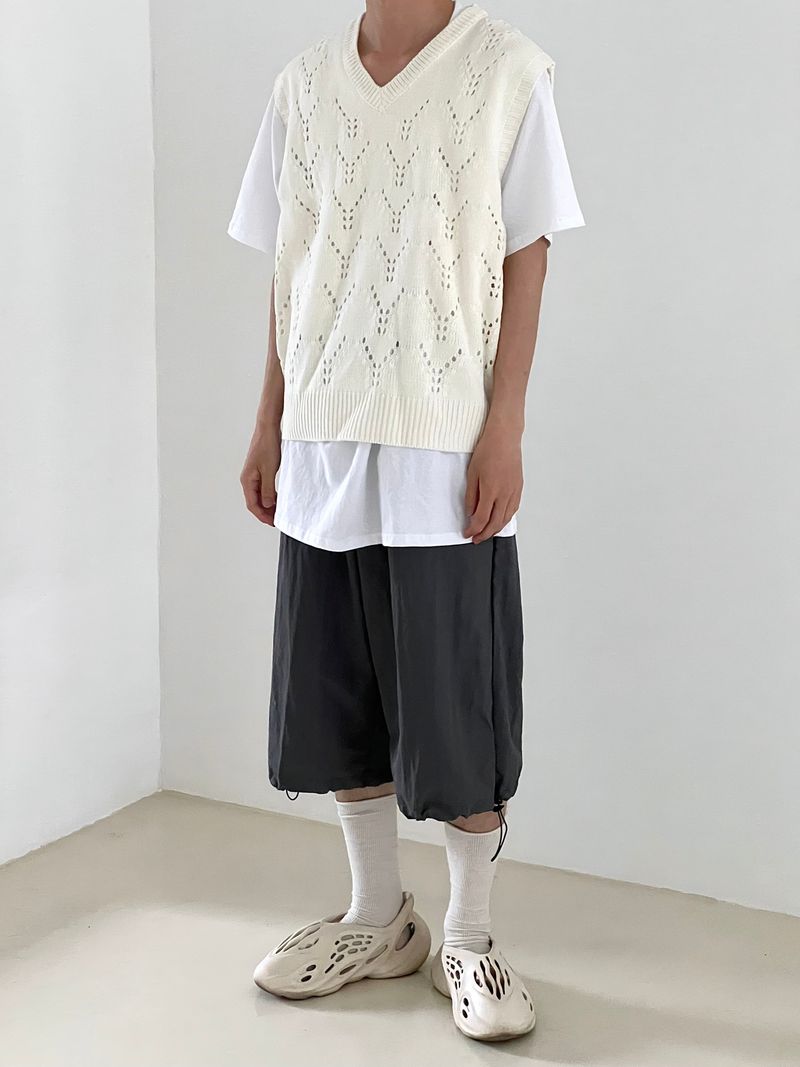 Capri wide string pants