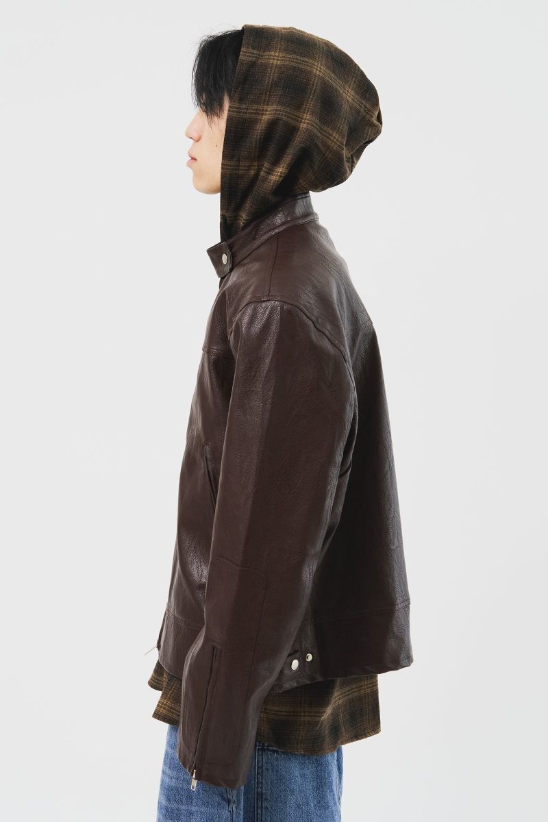 Burn Leather jacket (3color)