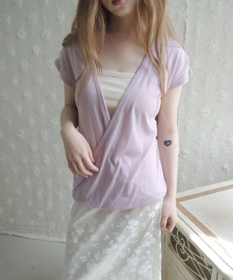 BELL DRAPE WRAP T-SHIRT