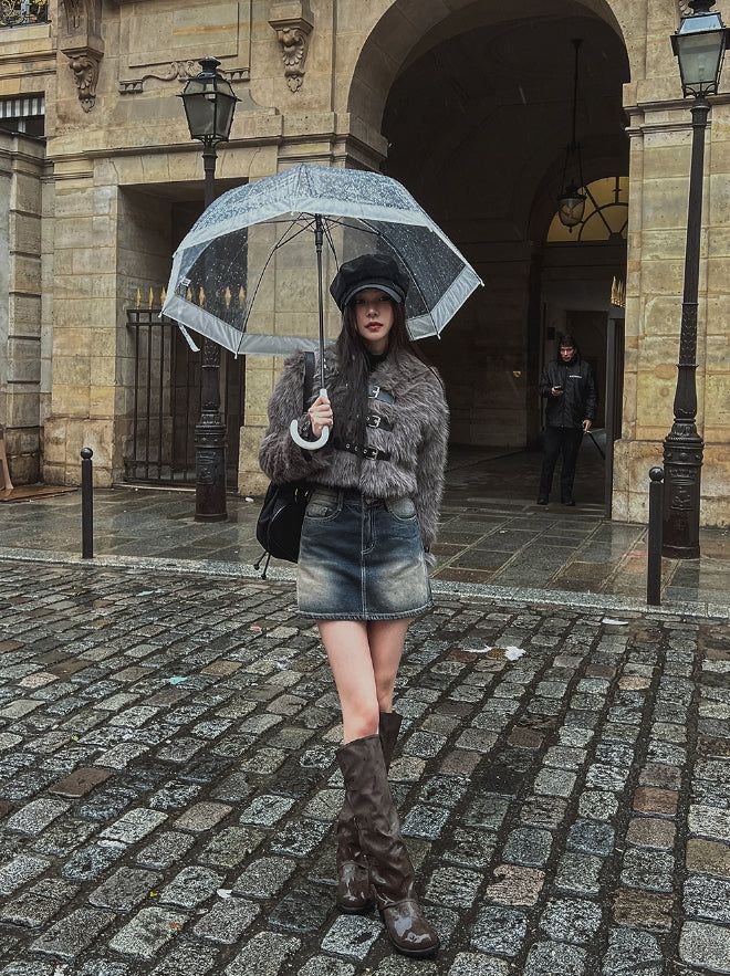 ULAN（ユレン）の「Lao washing denim mini skirt（Skirts）」