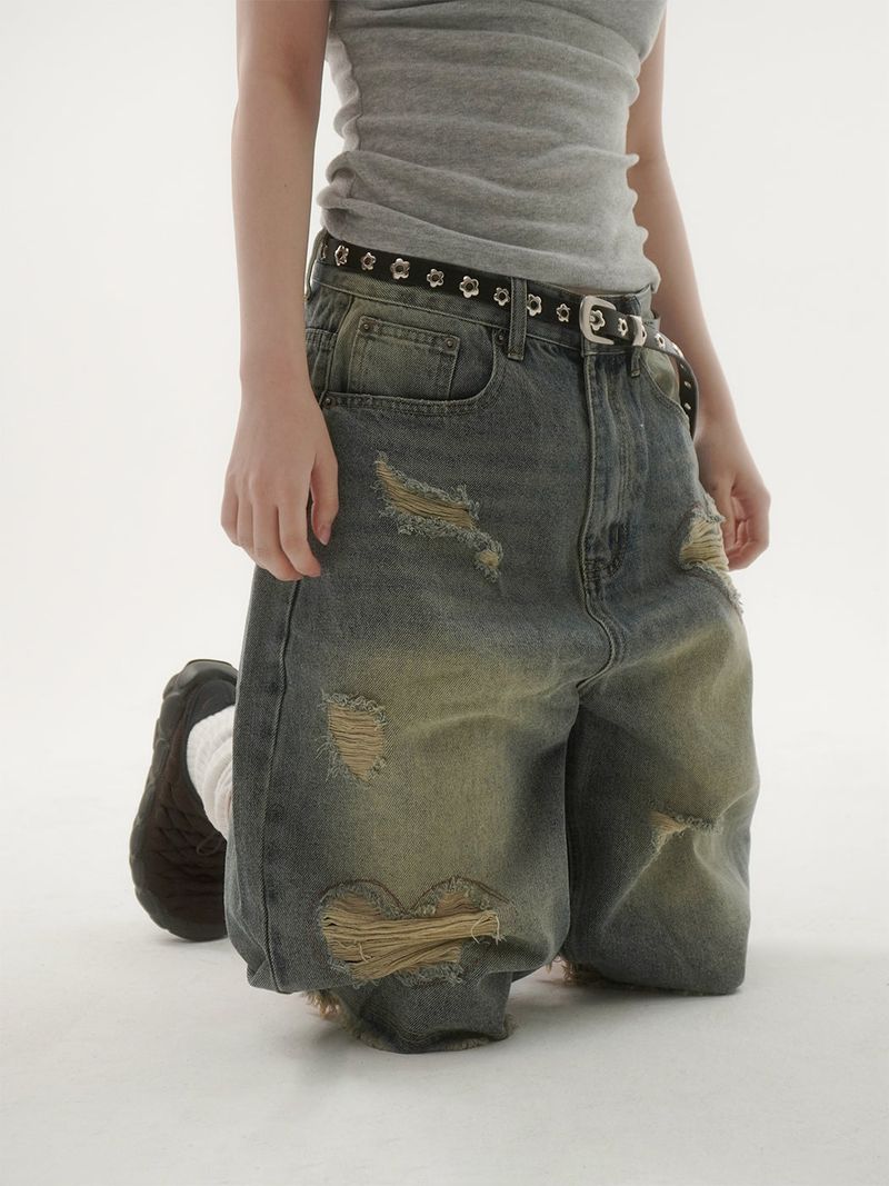 Skurd heart bermuda pants -2C