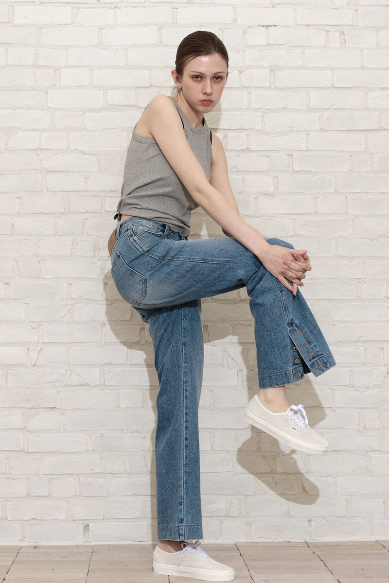 ANKLE EYELET DENIM_BLUE