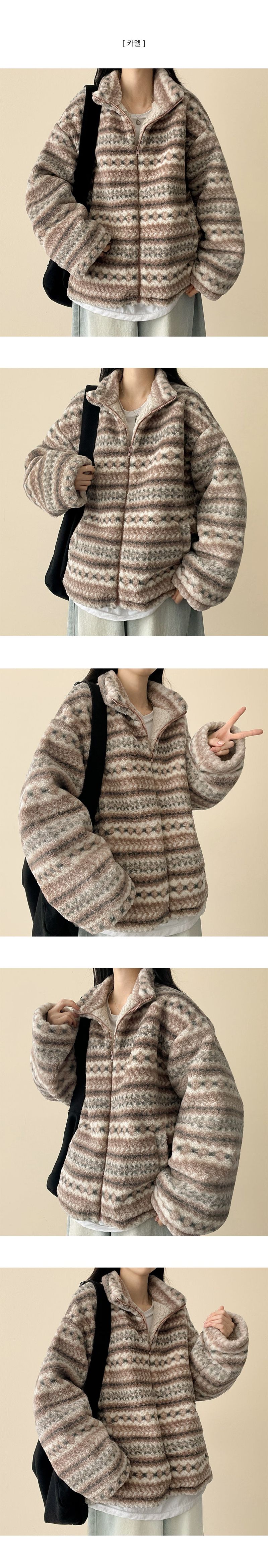 Pattern Nordic Fleece Jumper