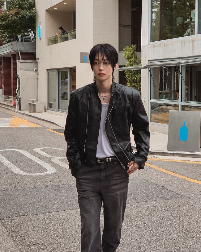 ジェロン ダイアゴナル ジッパー レザー ライダー ジャケット