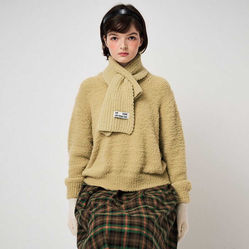 FUN FROM FUN(ファンフロムファン)の「FLUFFY KNIT PULLOVER, MOS GREEN(Tops)」