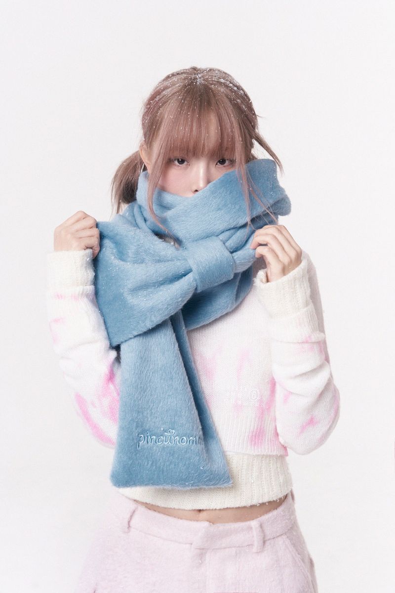 PINCUNOMARU（ピンクノマル）の「リボンマフラー (Fairy blue)（ファッション小物）」