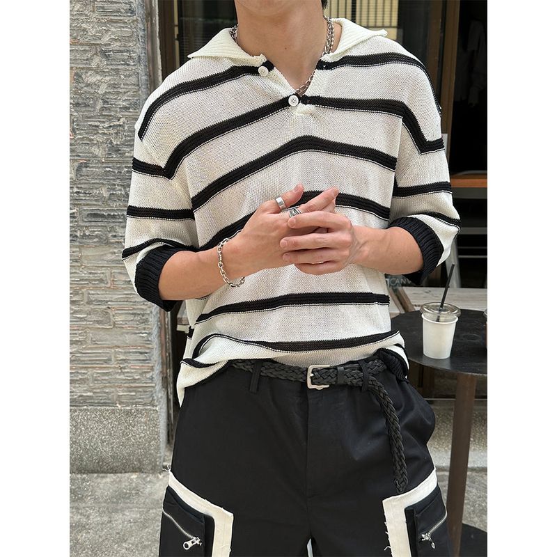 LAURANT（ロラン）の「[S/S] Scasi border collar knit (2color)（Tops）」