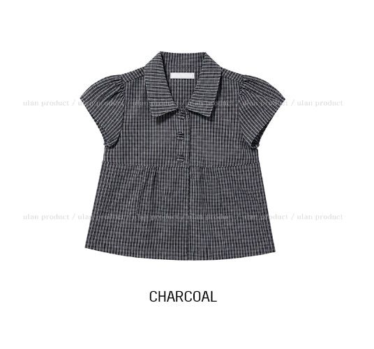 Linky Check Puff Blouse