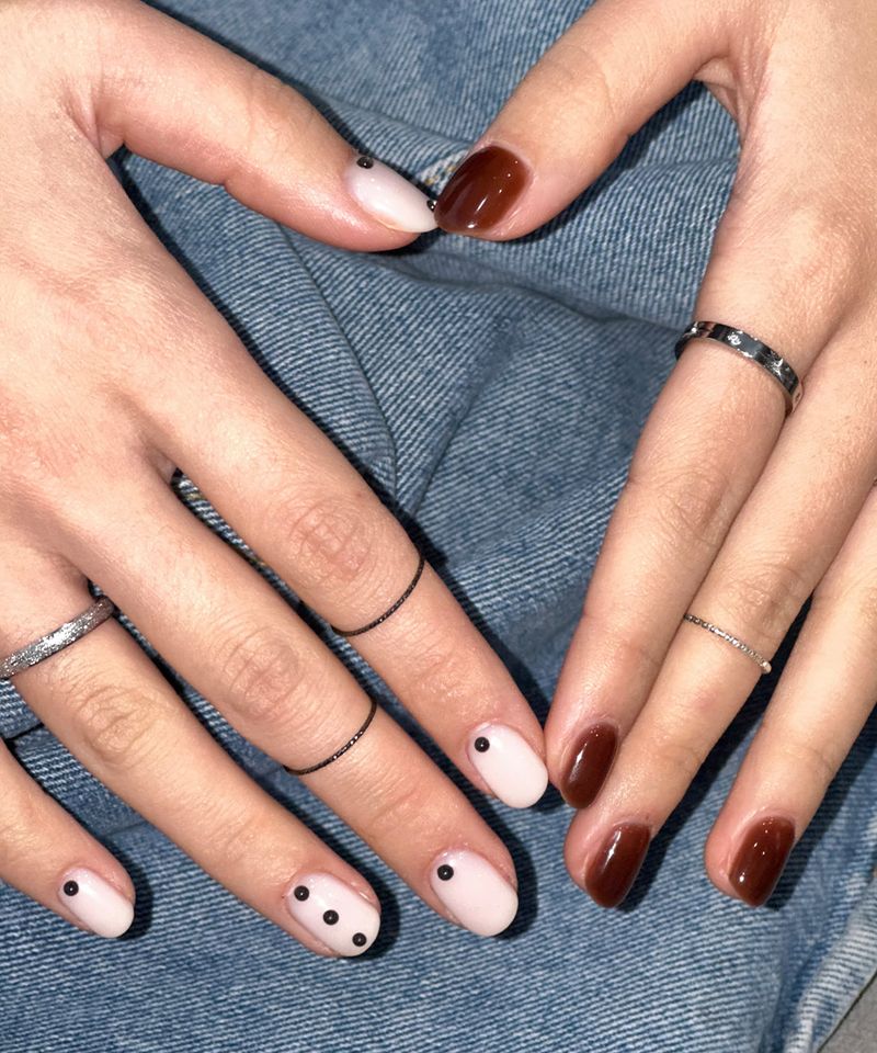 skein black ring(2set)