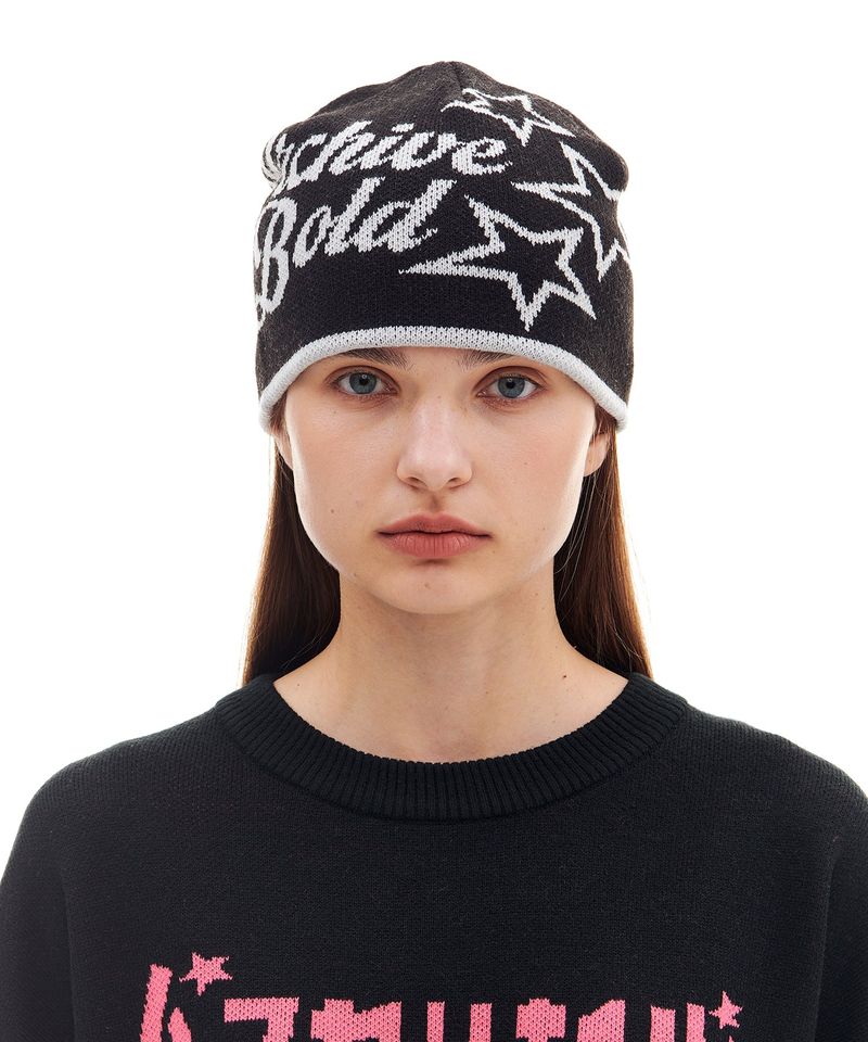 ARCHIVE BOLD（アーカイブボールド）の「AB STAR BEANIE (BLACK)（Hats）」