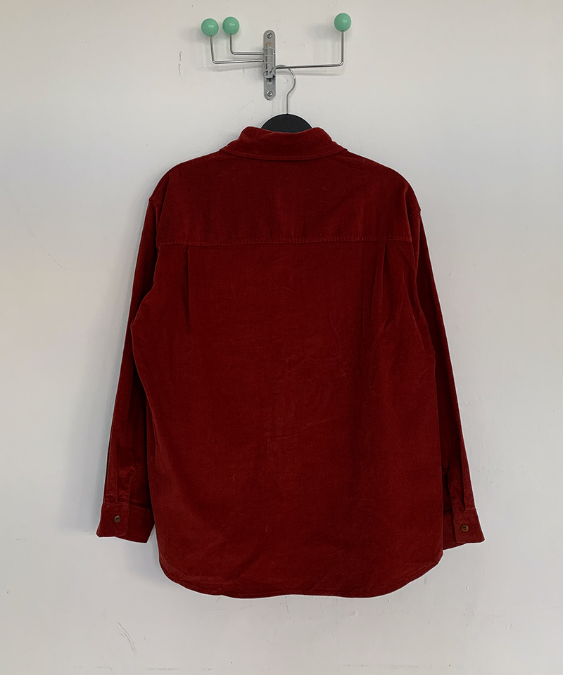 Corduroy Collar Shirt Shirt Blouse Basic Item Cotton