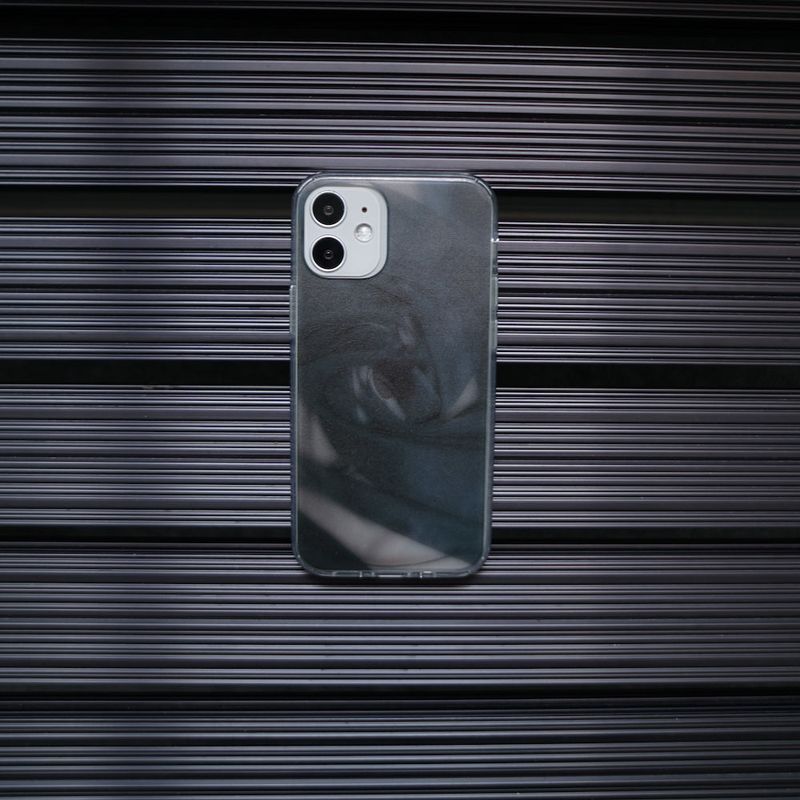 [MADE] see through jelly hard phone case (black)