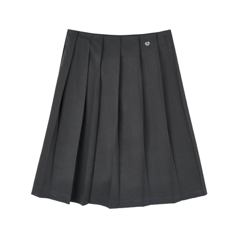 Classic Soft Pleats Skirt_Charcoal