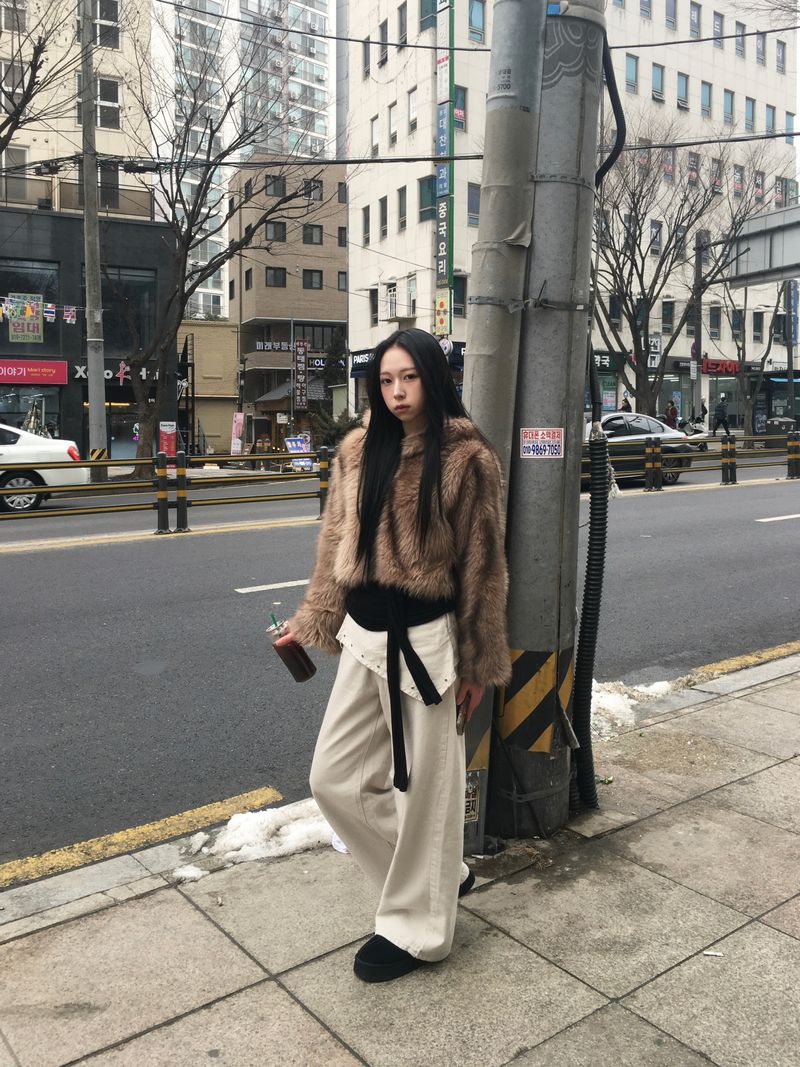 Mua Crop Fur Jacket (1c)