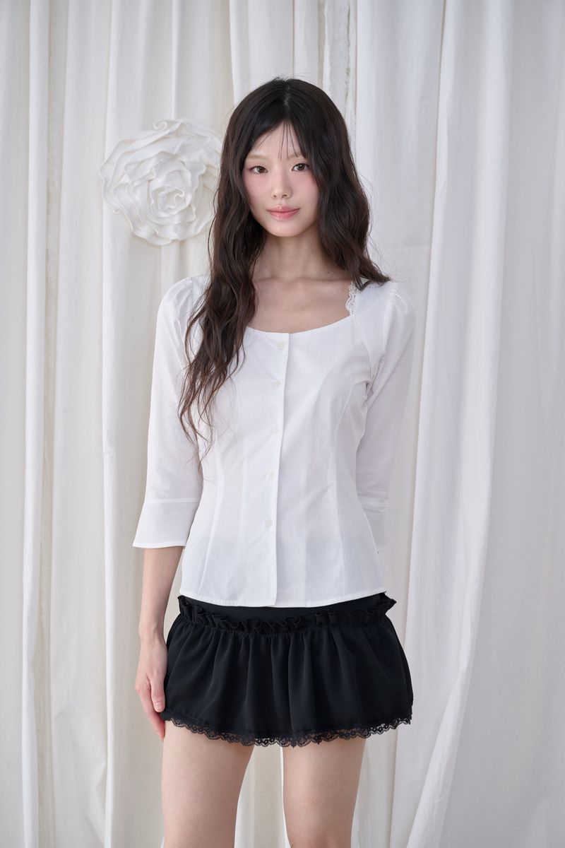 Mabel Lace Square-Neck Blouse (3 colors)