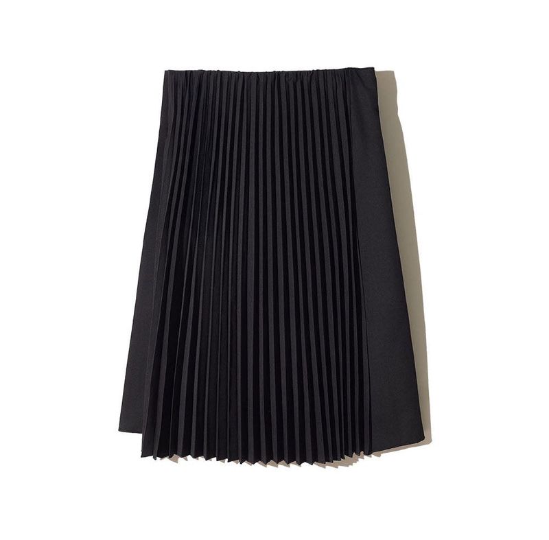 DOUBLE MOOD WRAP PLEATED SKIRT