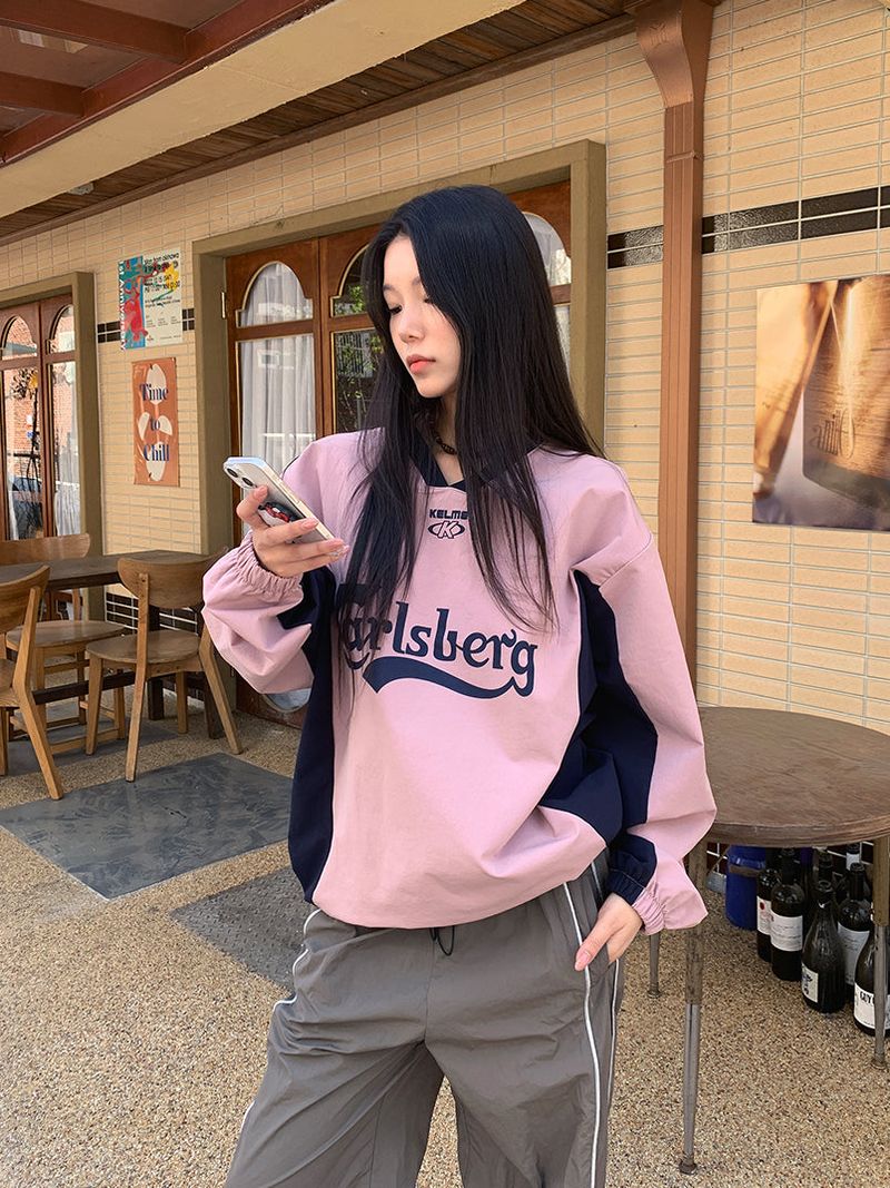CARLI SPORTY NYLON SWEAT SHIRT (3COLOR)