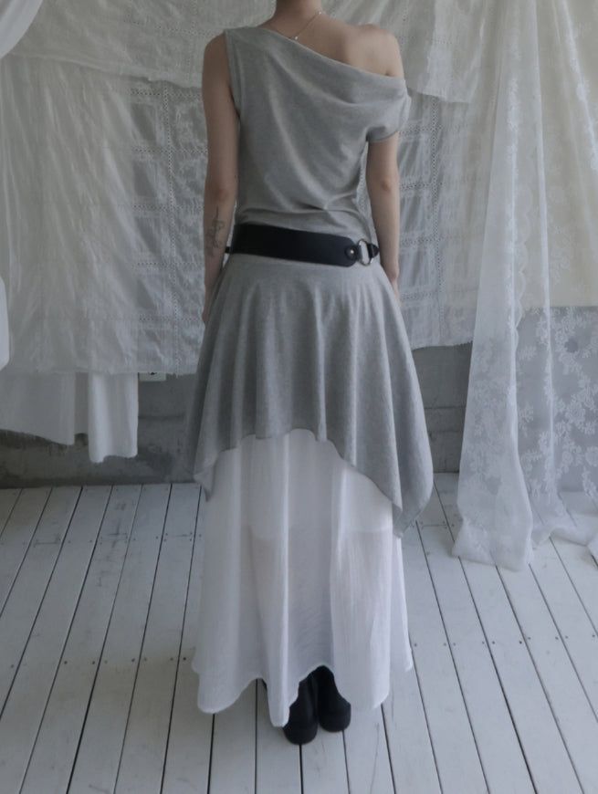 Sella Shirred Flare Long Skirt