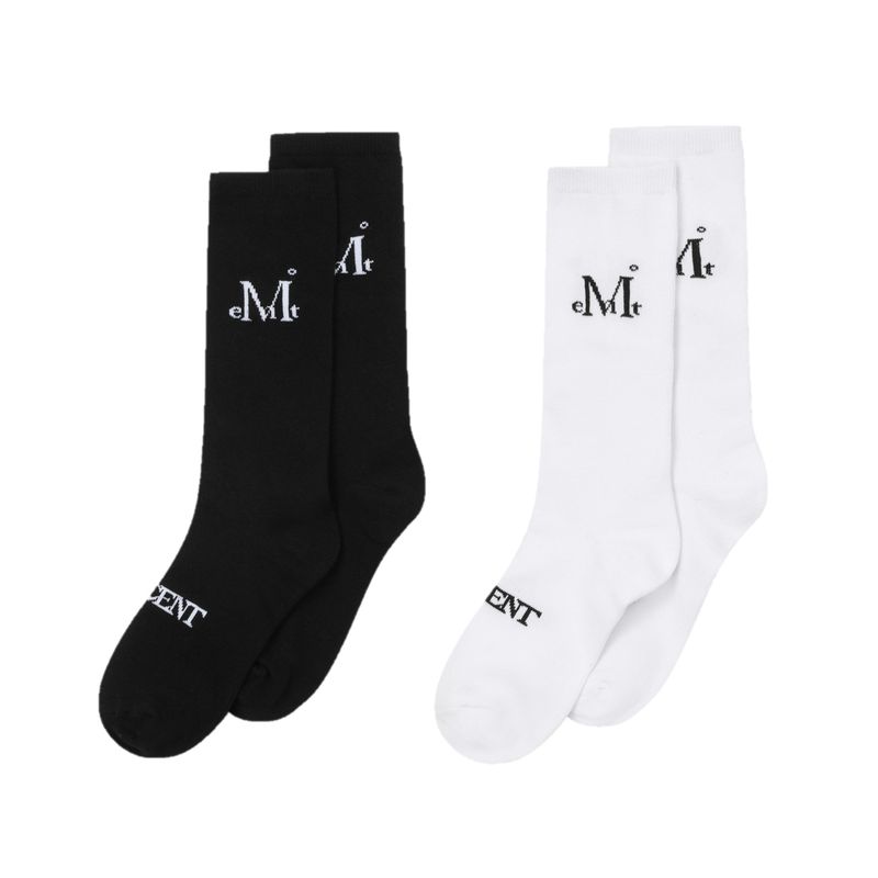 MUCENT（ムセント）の「シグネチャーメインロゴクルーソックス [3PACK] (2color)（ファッション小物）」