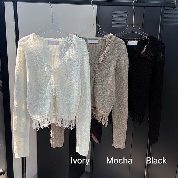 Frill knit cardigan(3color)