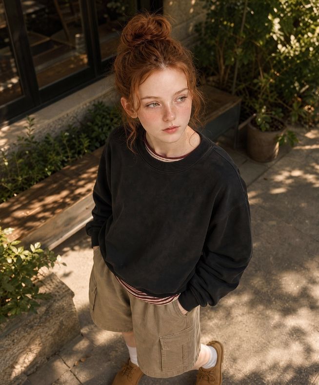 26FW★ Round Balloon Crop Sweatshirt