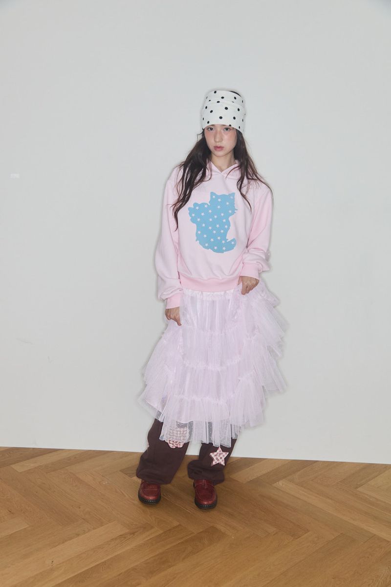 SHAKIRI（シャキリ）の「BABY DOT TULLE SKIRT (PINK)（Skirts）」