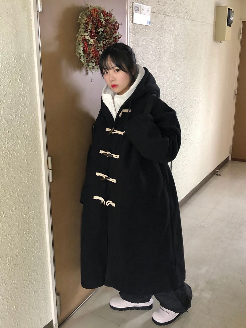 (quilted beam) Cambio hood duffle coat